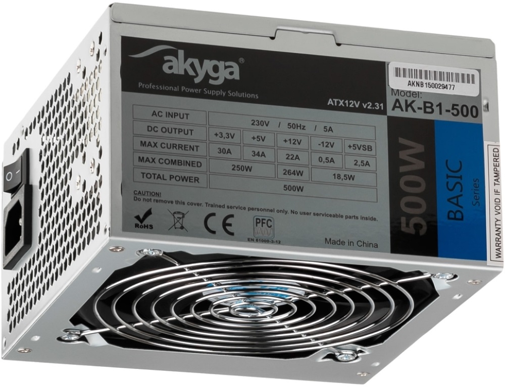 Akyga AK-B1-500 500W ATX tápegység (Újszerű)