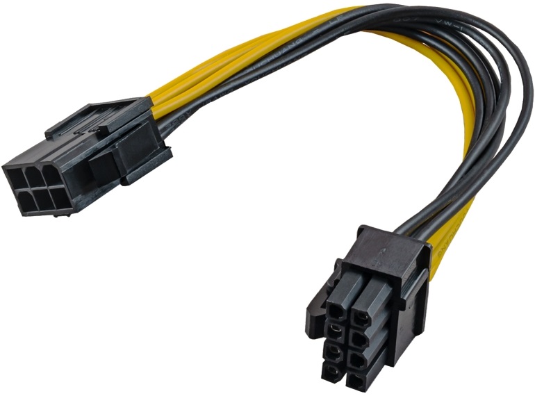 Akyga AK-CA-07 20cm 6-tűs PCI Express - 6+2-tűs PCI Express kábel