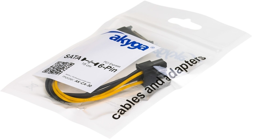 Akyga AK-CA-30 15cm 6-tűs PCI Express - SATA kábel