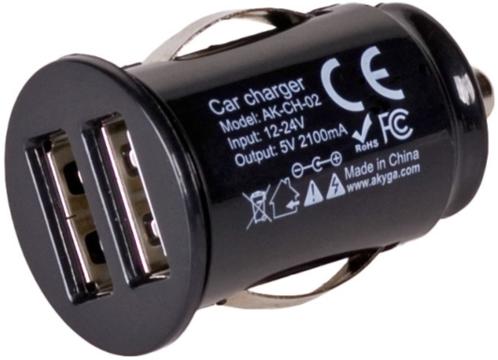 Akyga AK-CH-02 2xUSB 5V/2,1A/10,5W autós töltő