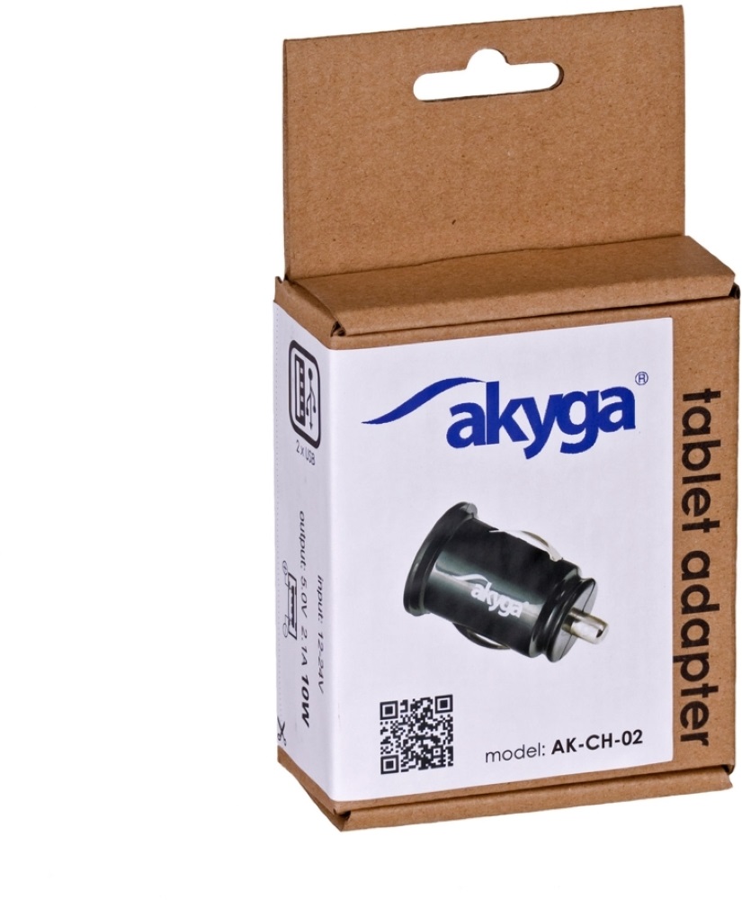 Akyga AK-CH-02 2xUSB 5V/2,1A/10,5W autós töltő