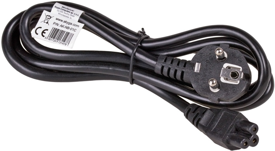 Akyga 1,5m IEC C5 - CEE 7/7 tápkábel
