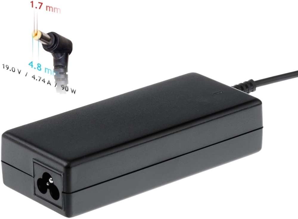 Akyga AK-ND-08 19V/4,74A/90W 4,8x1,7mm LG / HP / Compaq notebook hálózati töltő