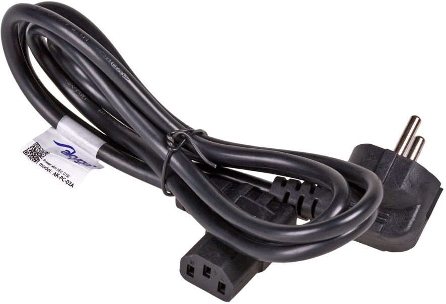 Akyga PC 1,5m IEC C13 90° - CEE 7/7 monitor / PC tápkábel