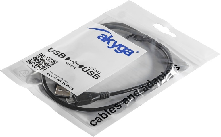 Akyga AK-USB-05 60cm USB-A - microUSB kábel