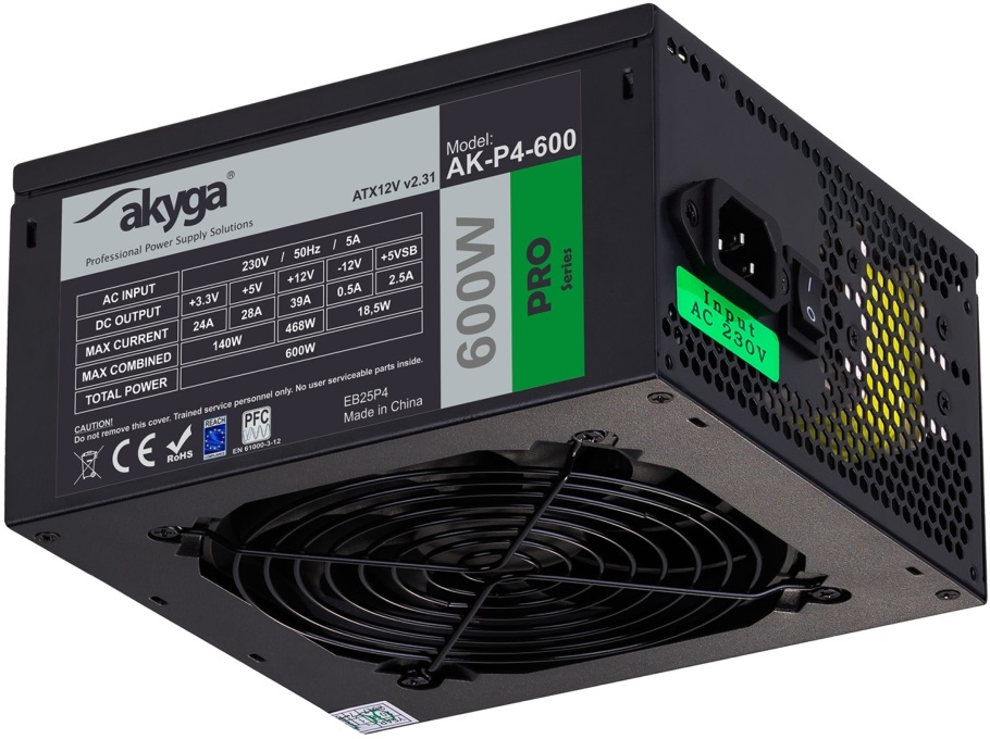 Akyga Ak-P4-600 semi-modular 600W ATX tápegység