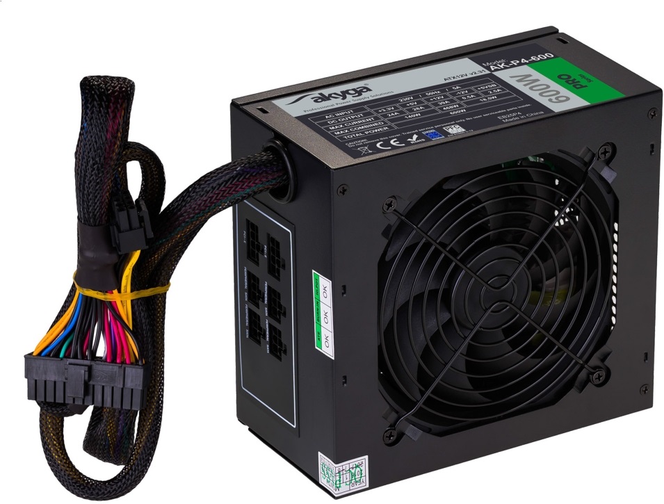Akyga Ak-P4-600 semi-modular 600W ATX tápegység