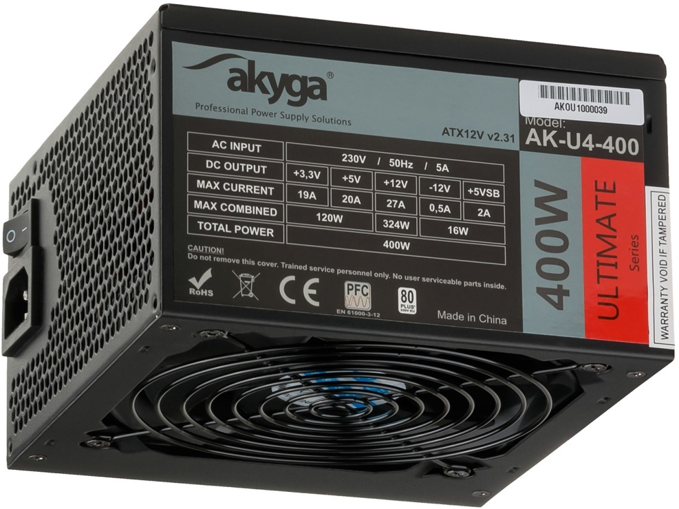 Akyga Ak-U4-400 400W 80+ Bronze ATX tápegység