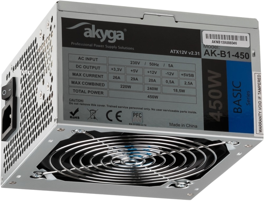 Akyga Basic 450W (AK-B1-450) tápegység