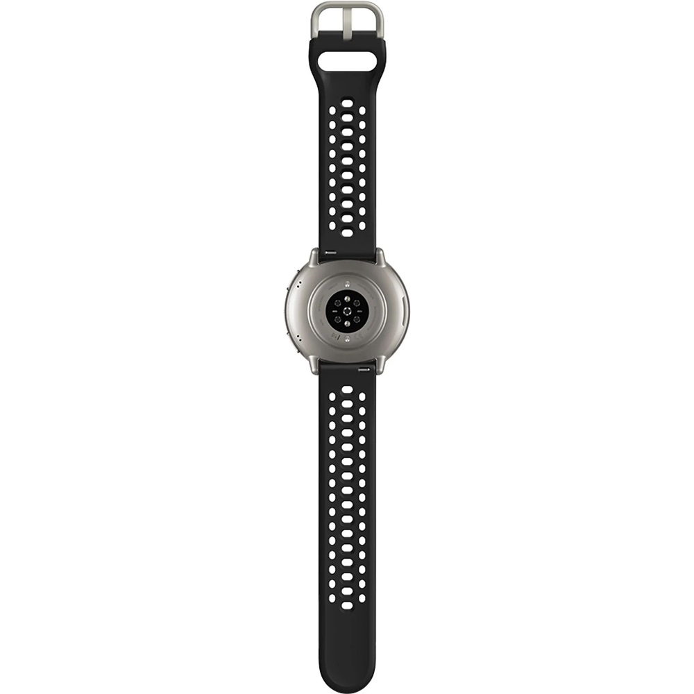 Amazfit Active 2 fekete szilikon szíjas okosóra