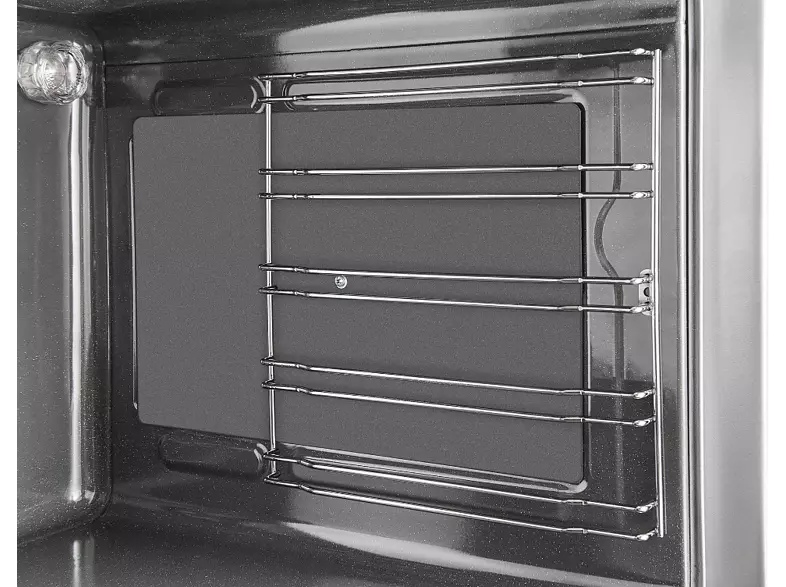 Amica 54037 inox, szabadonálló, kerámialapos, elektromos, főzőzóna: 4, sütő:66L, grill, tűzhely