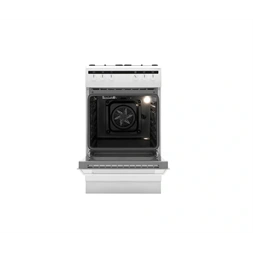 Amica 55343 fehér, szabadonálló, gáz, kombinált, főzőzóna: 4, sütő:62L, grill, tűzhely