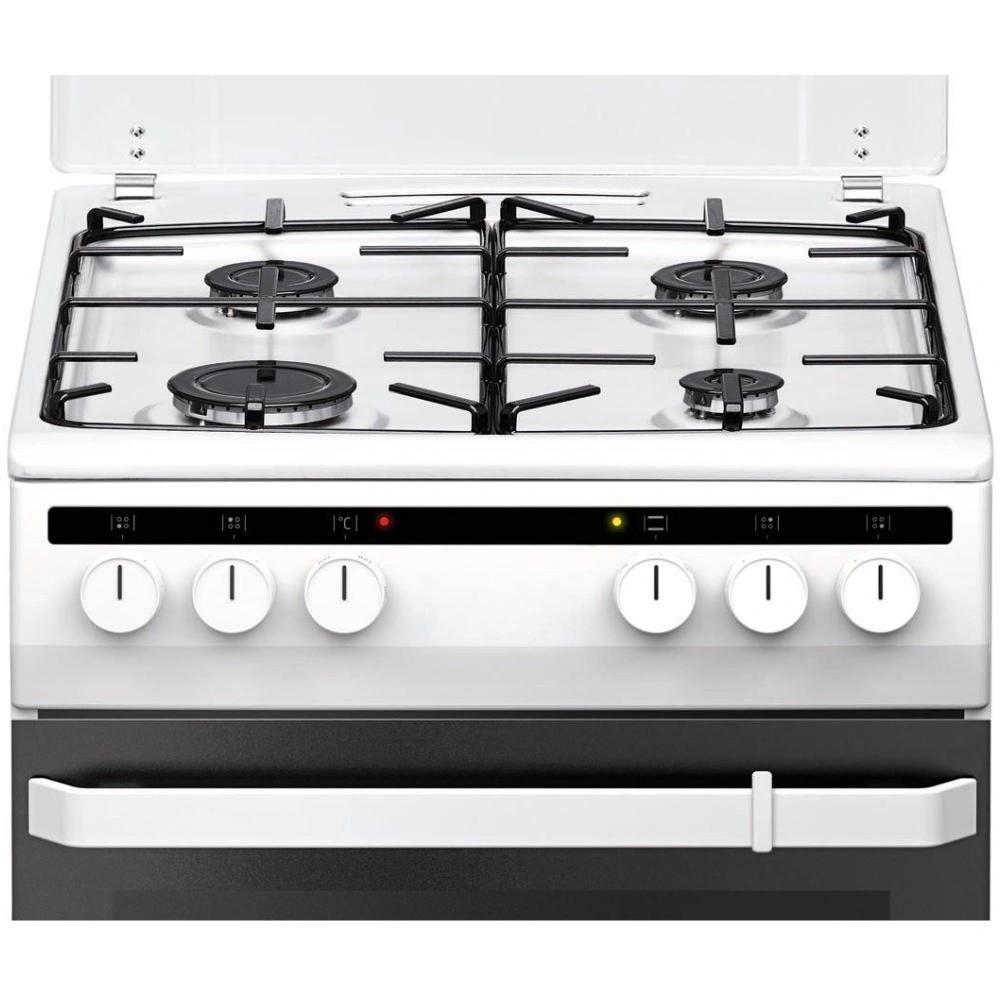 Amica 55343 fehér, szabadonálló, gáz, kombinált, főzőzóna: 4, sütő:62L, grill, tűzhely (Újszerű)