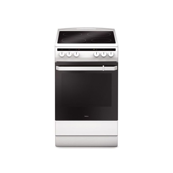 Amica 55353 fehér, szabadonálló, kerámialapos, elektromos, főzőzóna: 4, sütő:65L, grill, tűzhely (Újszerű)