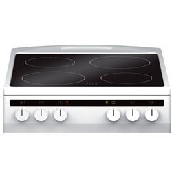 Amica 55353 fehér, szabadonálló, kerámialapos, elektromos, főzőzóna: 4, sütő:65L, grill, tűzhely (Újszerű)