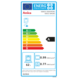 Amica 55353 fehér, szabadonálló, kerámialapos, elektromos, főzőzóna: 4, sütő:65L, grill, tűzhely (Újszerű)