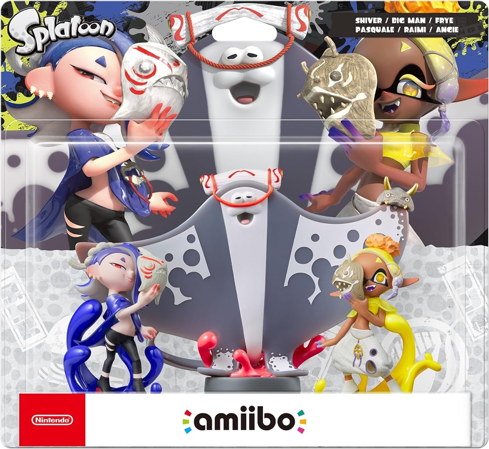Amiibo Splatoon 3 Shiver, Frye és Big Man játékfigura