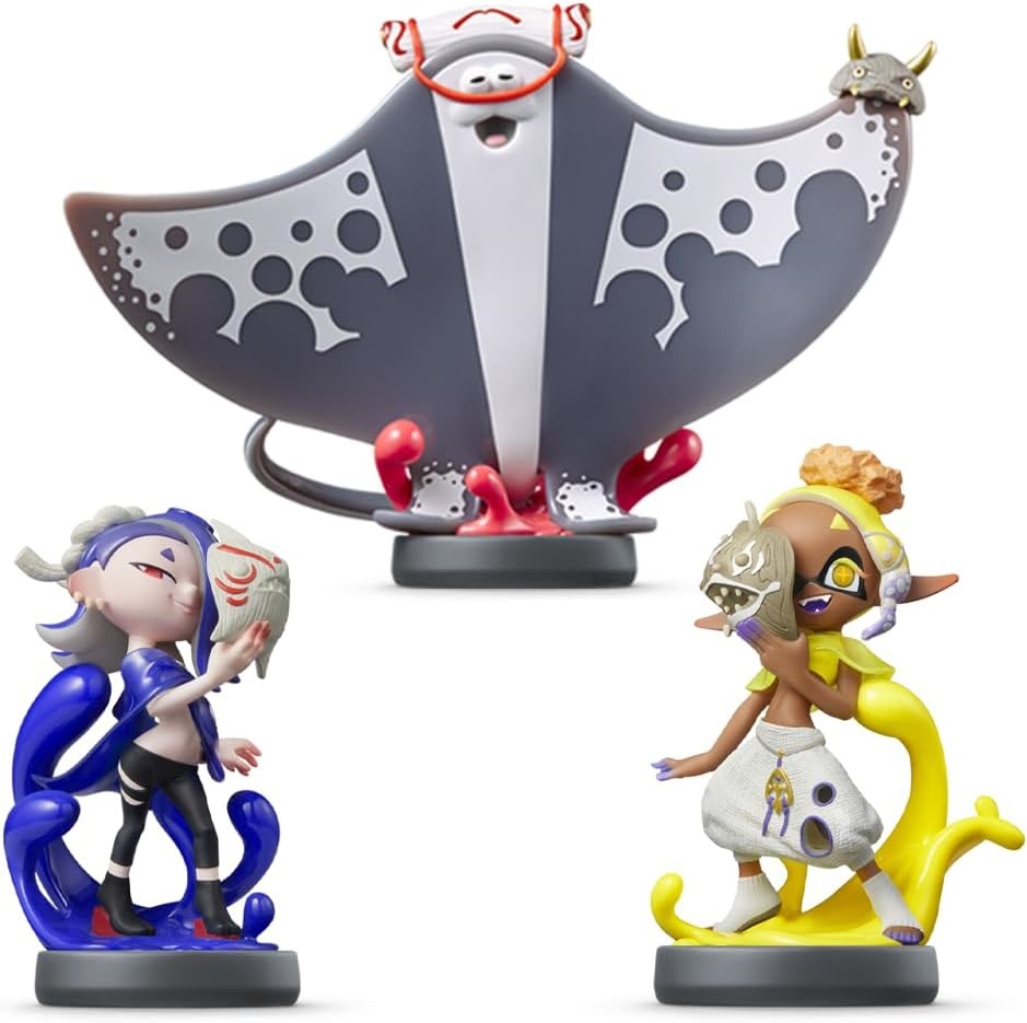 Amiibo Splatoon 3 Shiver, Frye és Big Man játékfigura