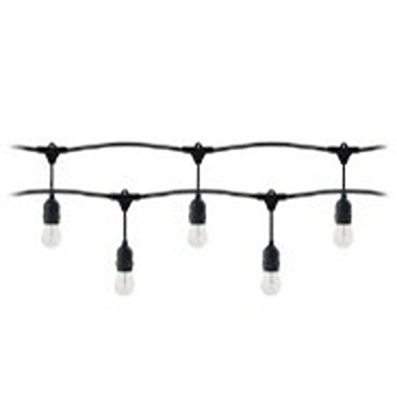 Anco 10 méter (IP44, 10 méter, 10 led fényforrás, 1W, 80lm, 3000K), fekete kültéri E27 füzér