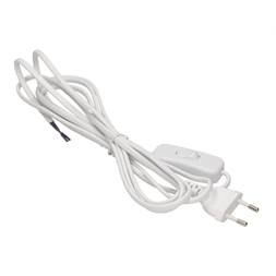 Anco 321333 H03VV H2-F 2,5A 250V 2X0,75mm2 2m fehér vezeték zsinórközi kapcsolóval