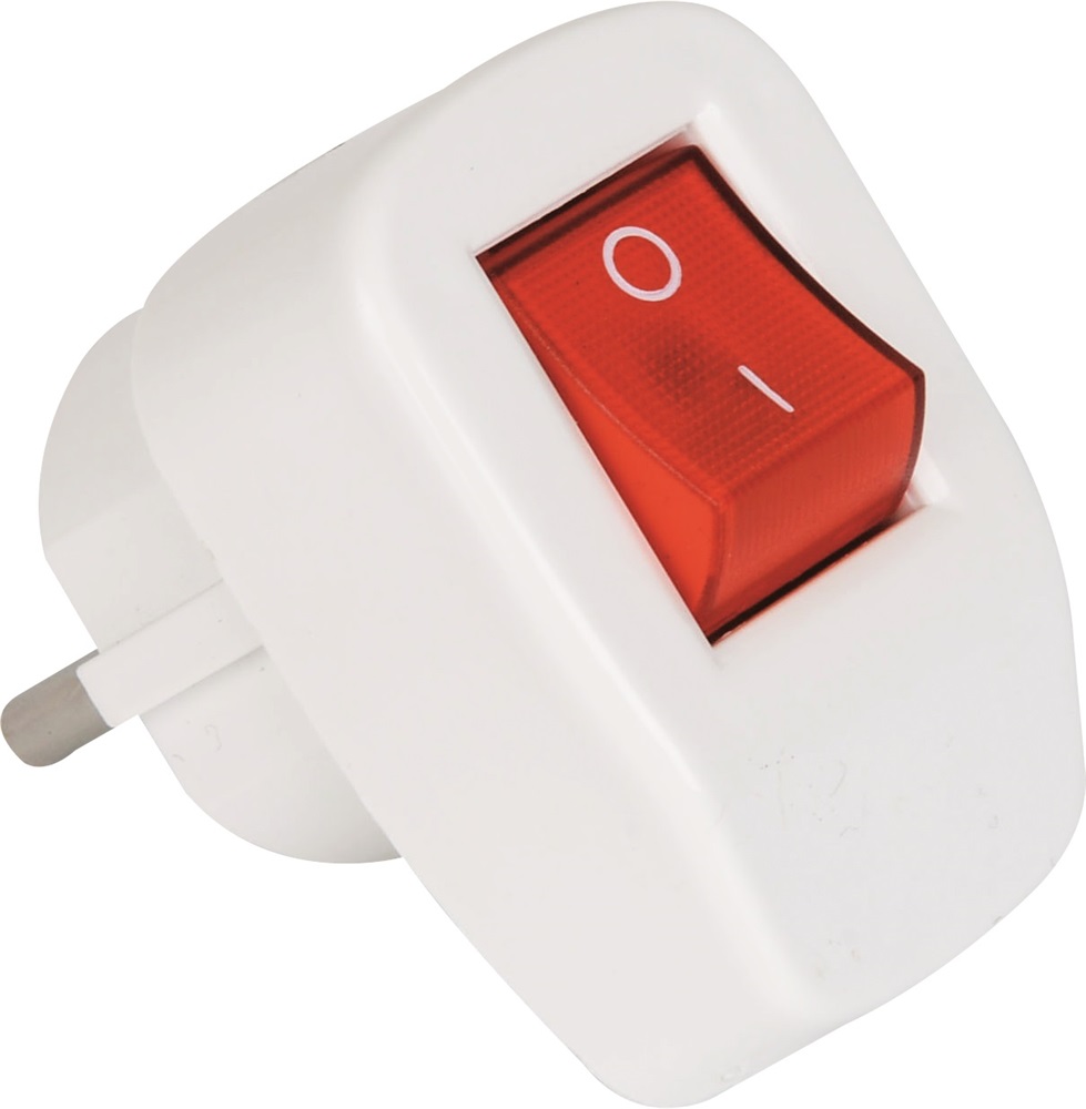 Anco 321728 16A 250V fehér lengő dugvilla kapcsolóval