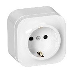 Anco 7205W IP20, fehér falon kívüli 1-es földelt dugaszolóaljzat