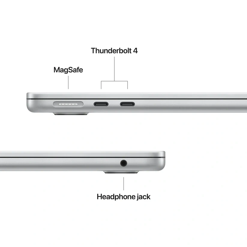 Apple MacBook Air 13"/M5 chip 10 magos CPU és GPU/16GB/1TB SSD/ezüst laptop