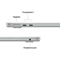 Apple MacBook Air 13"/M5 chip 10 magos CPU és GPU/24GB/1TB SSD/ezüst laptop