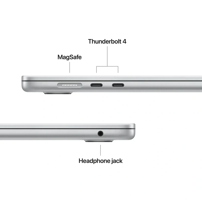Apple MacBook Air 15"/M5 chip 10 magos CPU és GPU/16GB/1TB SSD/ezüst laptop