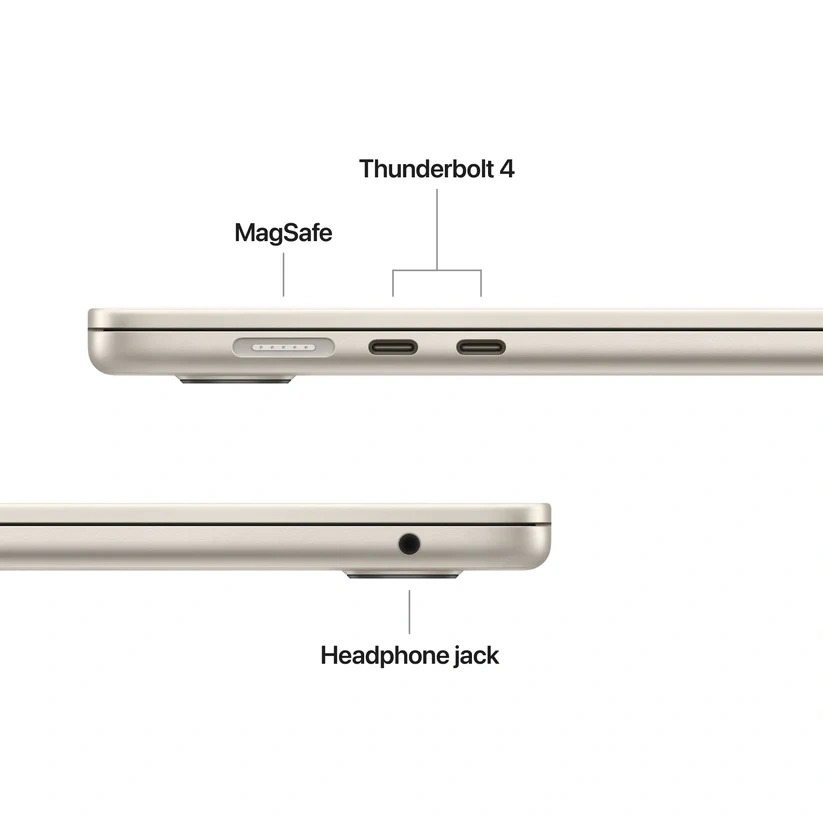 Apple MacBook Air 15"/M5 chip 10 magos CPU és GPU/16GB/1TB SSD/fehér laptop