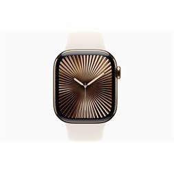 Apple Watch S10 Cellular (42mm) arany titán tok, csillagfény sportszíj (S/M) okosóra