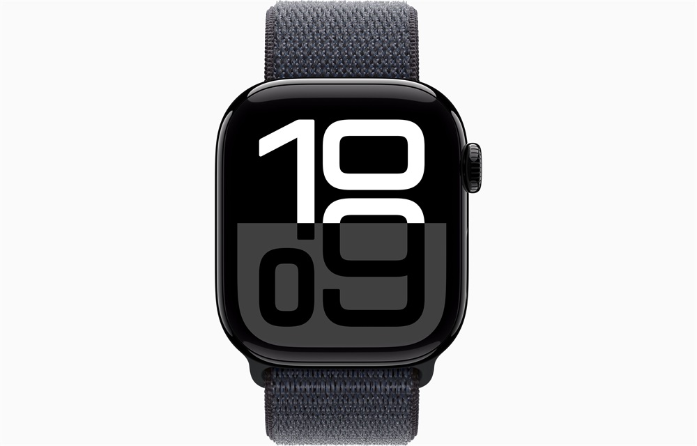 Apple Watch S10 Cellular (42mm) kozmoszfekete alumínium tok, tinta sportszíj okosóra