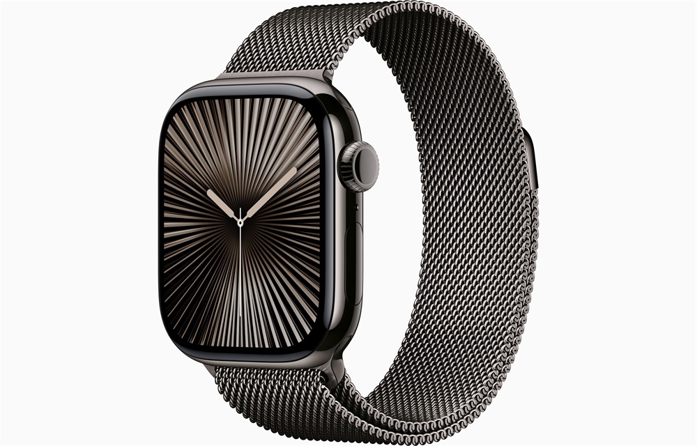 Apple Watch S10 Cellular (42mm) palaszürke titán tok, palaszürke milánói szíj okosóra