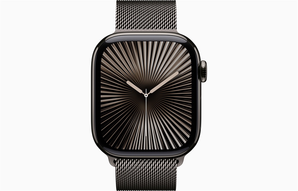 Apple Watch S10 Cellular (42mm) palaszürke titán tok, palaszürke milánói szíj okosóra