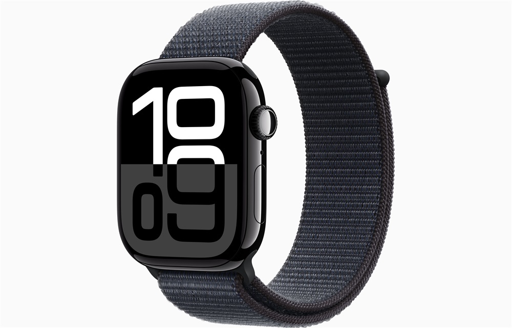Apple Watch S10 Cellular (46mm) kozmoszfekete alumínium tok, tinta sportszíj okosóra