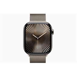 Apple Watch S10 Cellular (46mm) natúr titán tok, natúr milánói szíj (M/L) okosóra