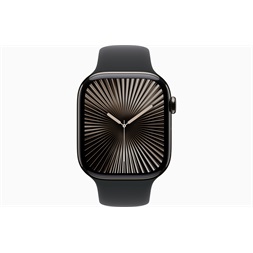 Apple Watch S10 Cellular (46mm) palaszürke titán tok, fekete sportszíj (S/M) okosóra