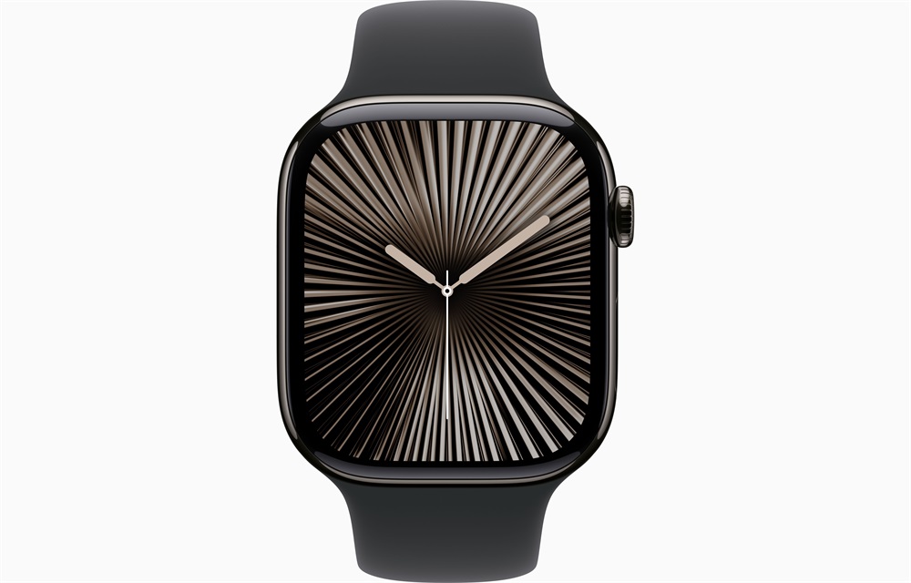 Apple Watch S10 Cellular (46mm) palaszürke titán tok, fekete sportszíj (S/M) okosóra