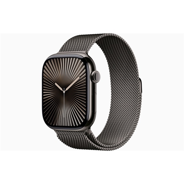 Apple Watch S10 Cellular (46mm) palaszürke titán tok, palaszürke milánói szíj (M/L) okosóra