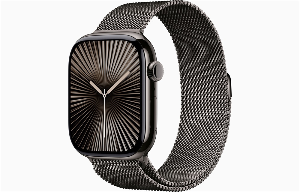 Apple Watch S10 Cellular (46mm) palaszürke titán tok, palaszürke milánói szíj (M/L) okosóra