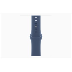 Apple Watch S10 GPS (42mm) ezüst alumínium tok, denim sportszíj (M/L) okosóra