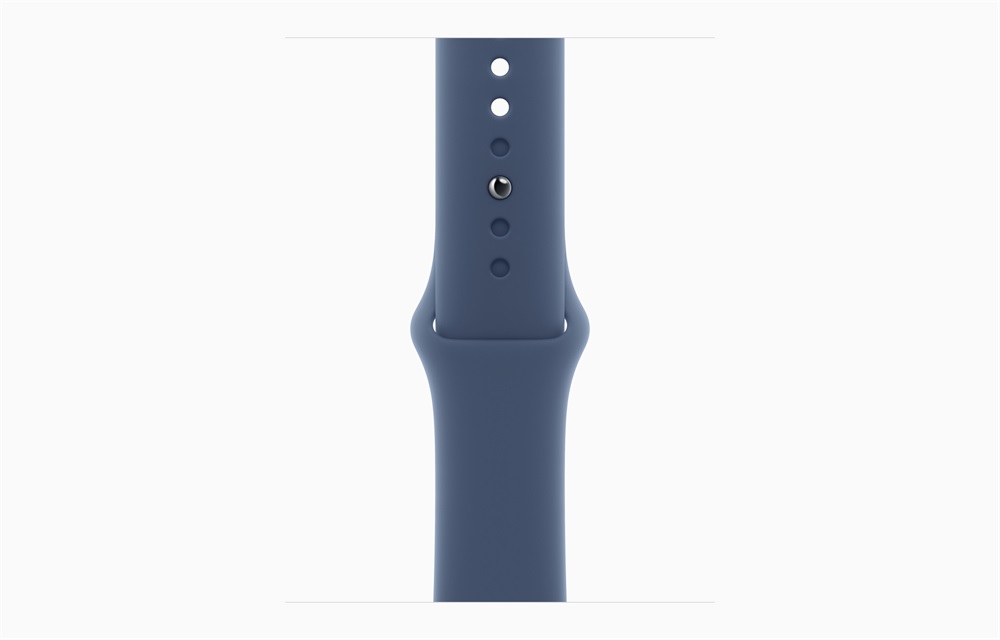 Apple Watch S10 GPS (42mm) ezüst alumínium tok, denim sportszíj (M/L) okosóra