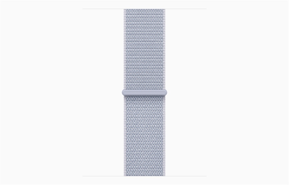 Apple Watch S10 GPS (42mm) ezüst alumínium tok, fakókék sportszíj okosóra