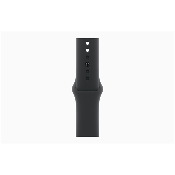 Apple Watch S10 GPS (42mm) kozmoszfekete alumínium tok, fekete sportszíj (S/M) okosóra