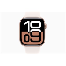 Apple Watch S10 GPS (42mm) rozéarany alumínium tok, lágy rózsaszín sportszíj (S/M) okosóra