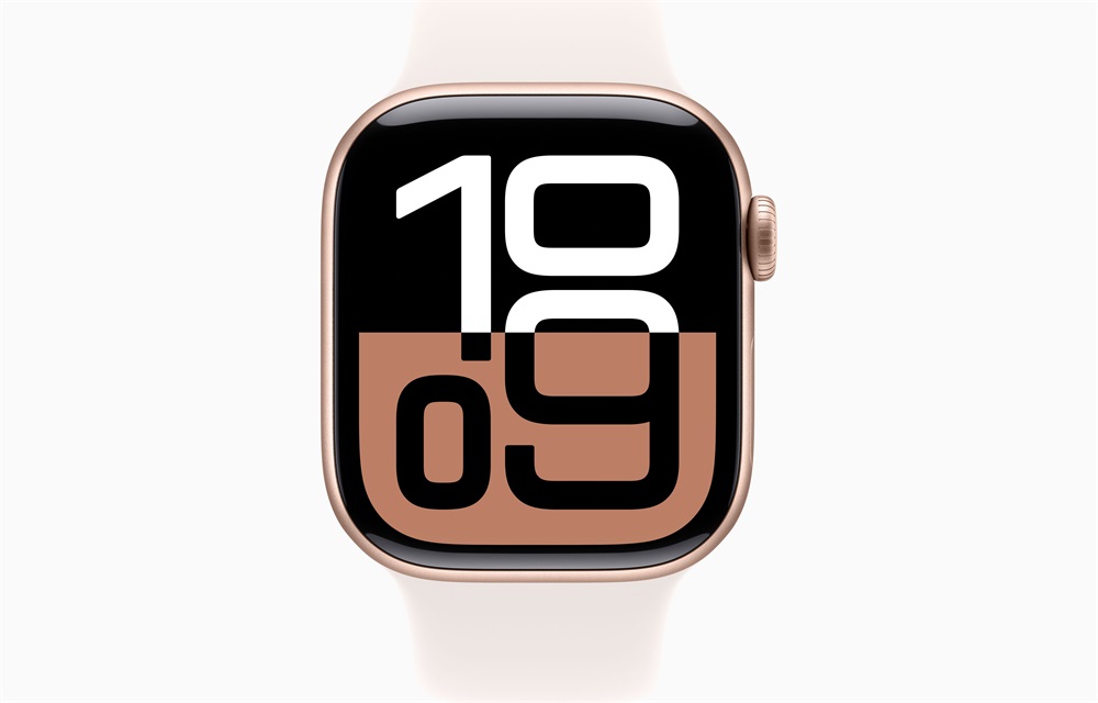 Apple Watch S10 GPS (42mm) rozéarany alumínium tok, lágy rózsaszín sportszíj (S/M) okosóra