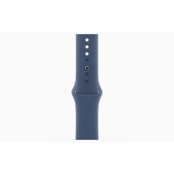 Apple Watch S10 GPS (46mm) ezüst alumínium tok, denim sportszíj (S/M) okosóra