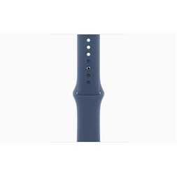 Apple Watch S10 GPS (46mm) ezüst alumínium tok, denim sportszíj (S/M) okosóra