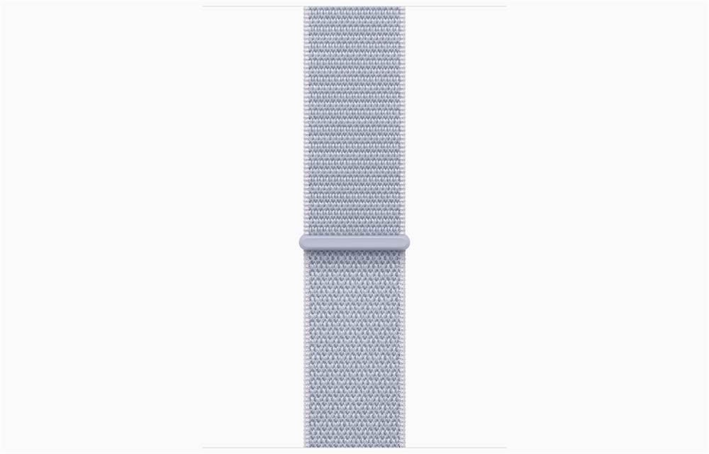 Apple Watch S10 GPS (46mm) ezüst alumínium tok, fakókék sportszíj okosóra