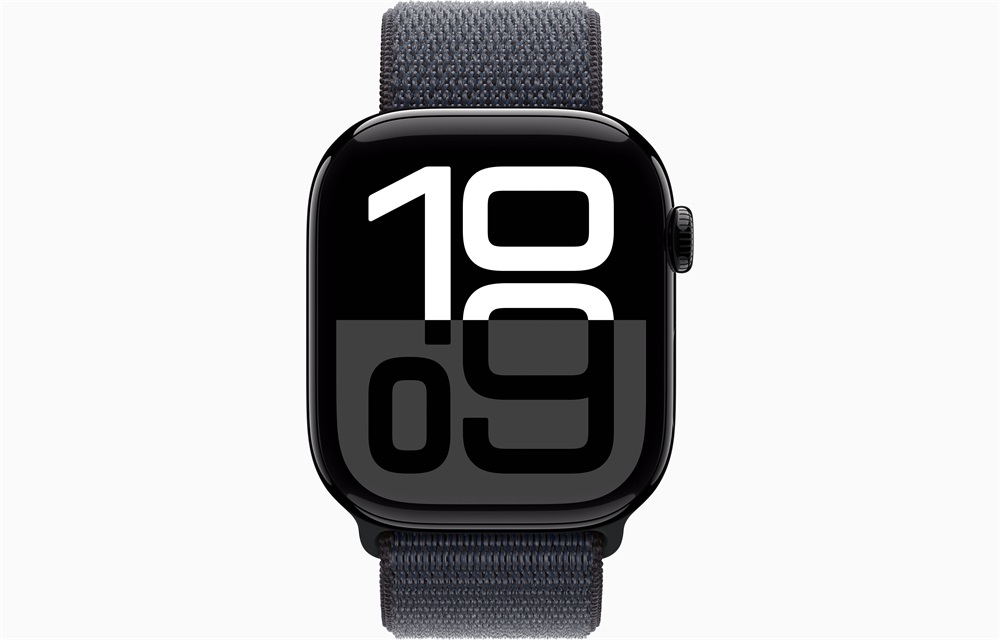 Apple Watch S10 GPS (46mm) kozmoszfekete alumínium tok, tinta sportszíj okosóra